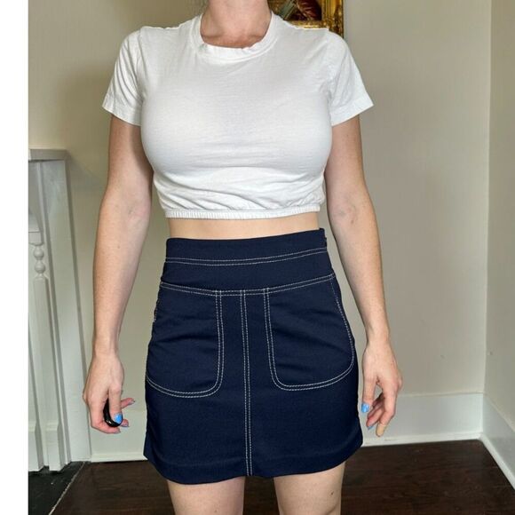Tory Burch Tory Sport Blue Sporty Mini Skirt Size Small - Picture 1 of 8